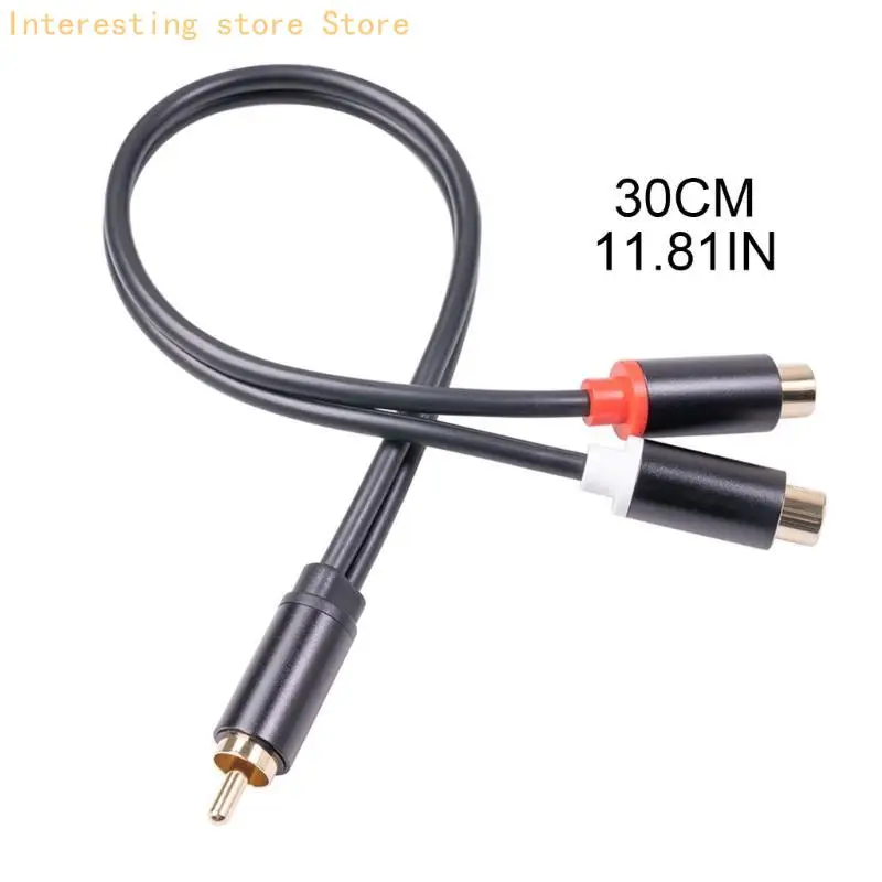 RCA-Stecker auf RCA-Buchse, Stereo-Kabel, Y-Stecker, 1 bis 2 RCA-Adapter 55KC – Detail 6