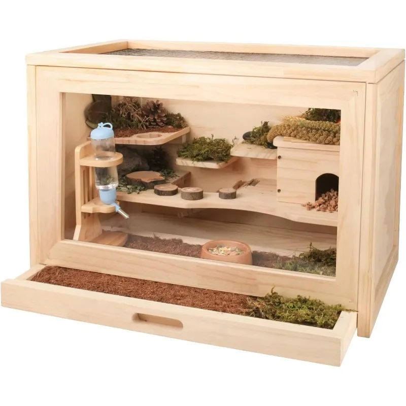 террариум для рептилий Customizable Size Wooden Hamster Cage Smart Pet Furniture Syrian Dwarf Gerbils Mice Degus Garden Supplies