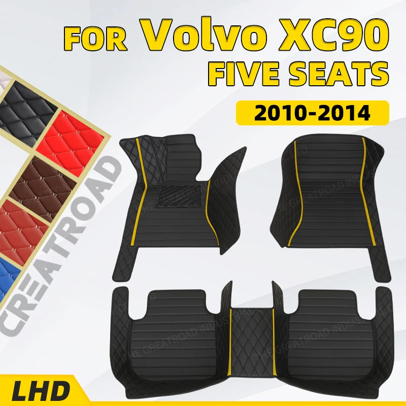 

Изготовленные на заказ автомобильные коврики для VOLVO XC90 (FIVE SEAT) 2010 2011 2012 2013 2014, автомобильные подушечки для ног, автомобильный коврик