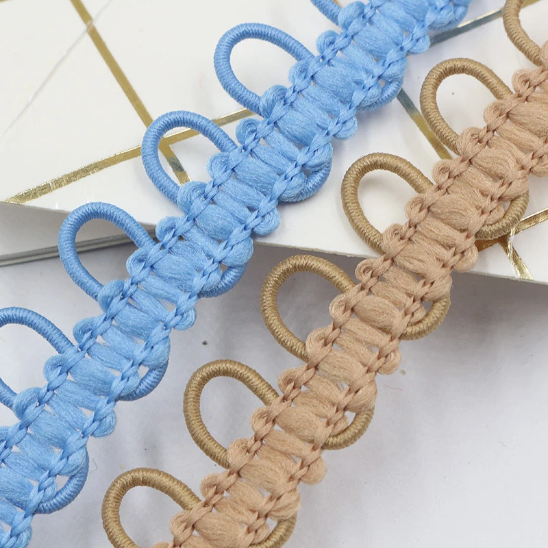 25yard/17mm Supply Elastic Rubber Band Polyester Eyelet Strap Fur Collar Tab Lace Webbing Elastic