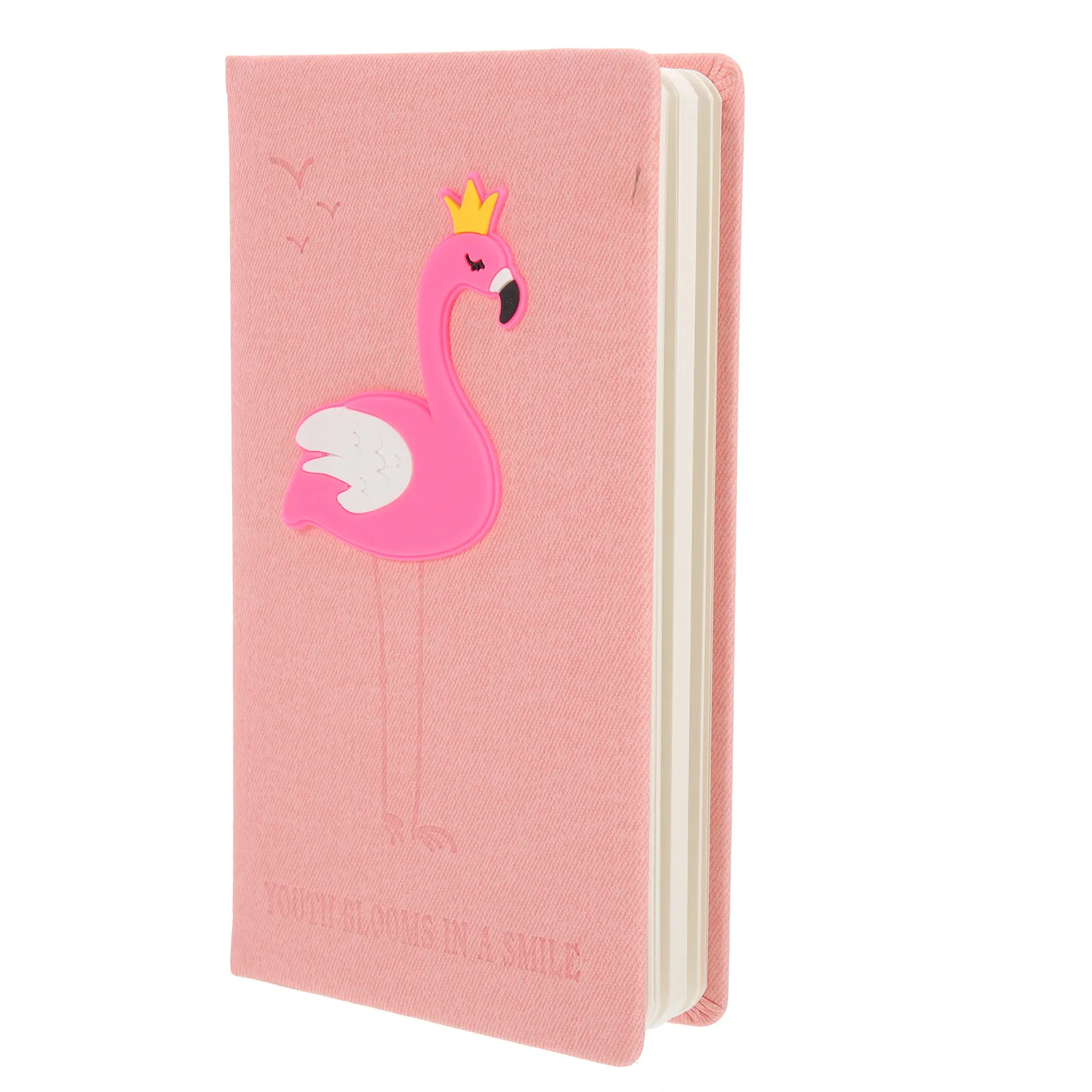 1Set Flamingo Cover Notebook Compact Portable Daily Writing Journal Planning Notepad Office Student Gift