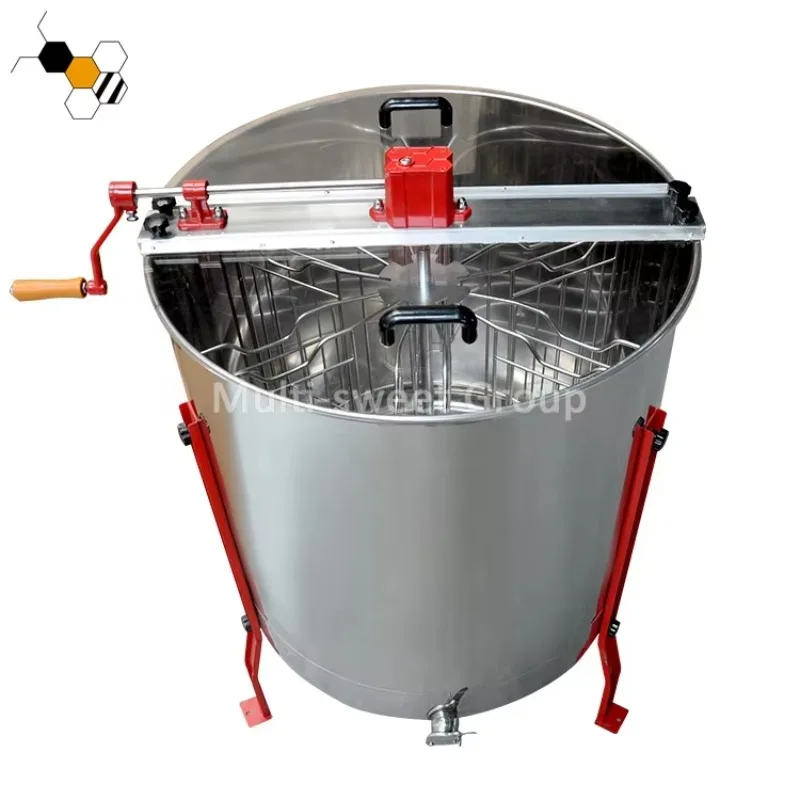 

Beekeeping equipment Stainless steel 6 manual bee honey centrifuge extractor