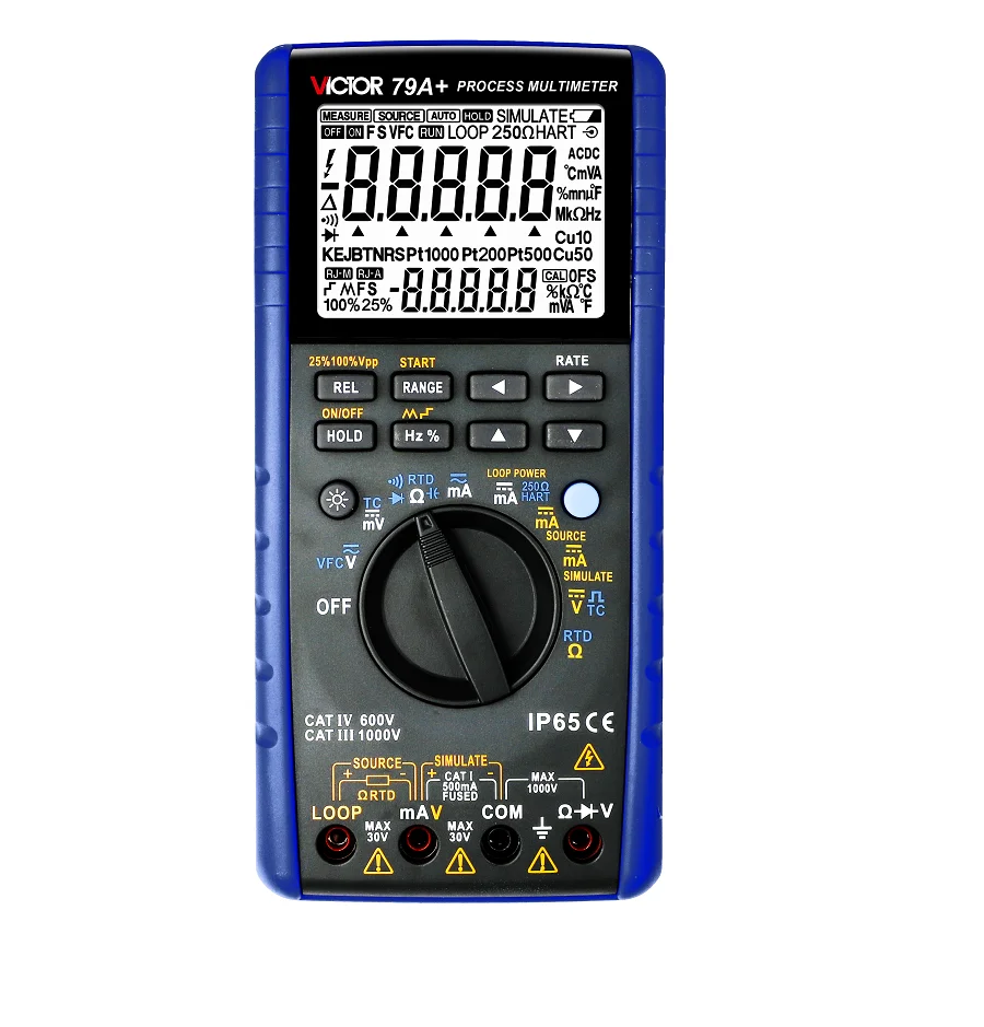 

79A+ Process Calibrator Multimeter IP65 Dustproof And Waterproof Process Meter Process Signal Source Meter