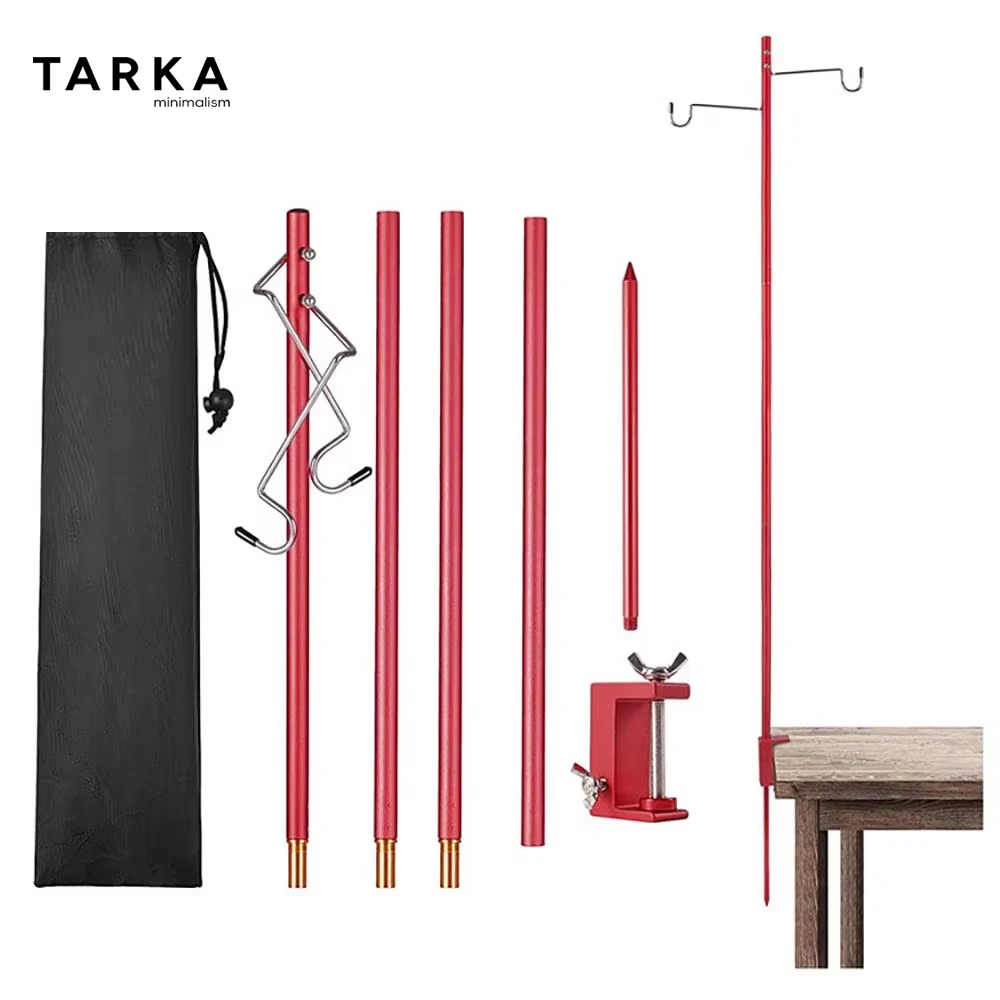 TARKA Lantern Stand Wild Detachable Lightweight Light Rack Holder Outdoor Grounding Style Camping Portable Lamp Stand for Picnic
