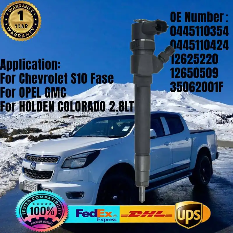 

0445110354 0445110424 12625220 12650509 35062001F Common Rail Fuel Injector for OPEL CHEVROLET GMC OLDEN COLORADO 2.8LTR Engine