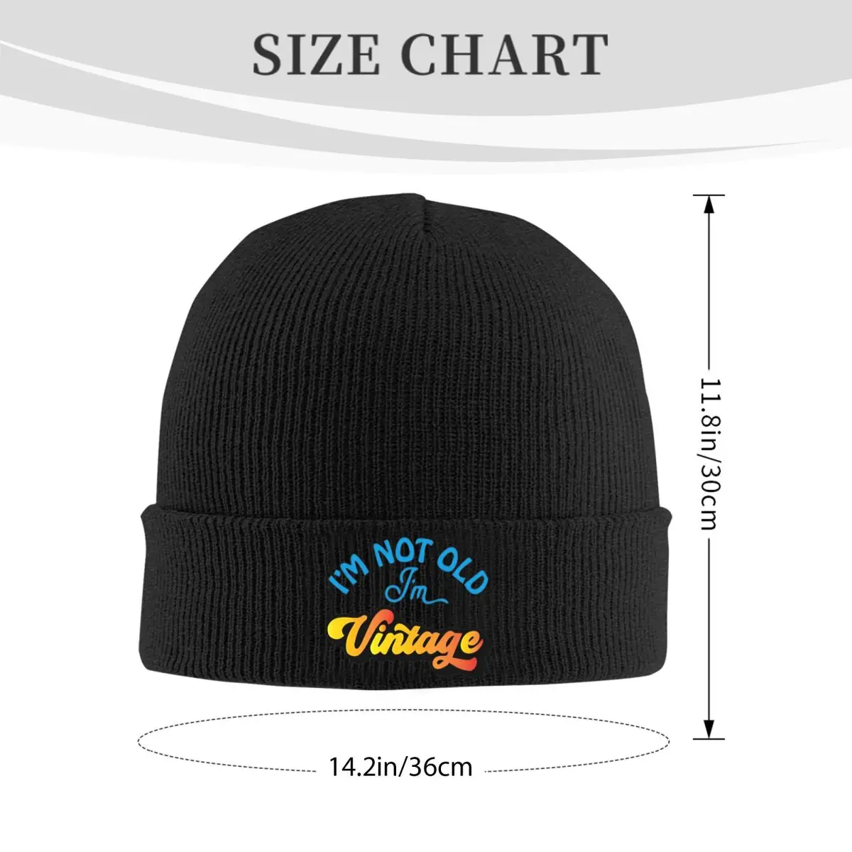 I'm Not Old I'm Vintage Knit Hat Beanie Autumn Winter Hat Warm Fashion Caps Men Women