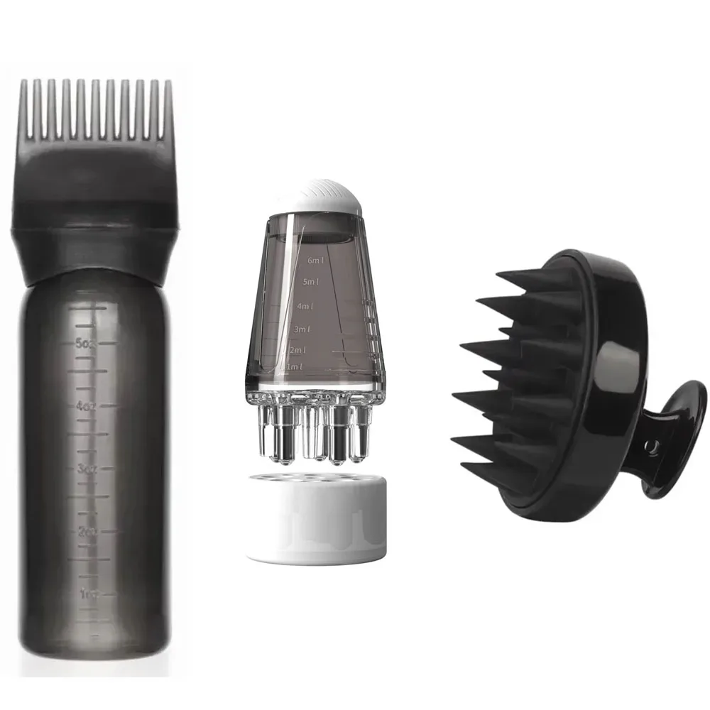 1/2/3Pcs Scalp Applicator Liquid Comb Silicone Shampoo Brush Head Scalp Massage Comb Massager Anti Hair Loss Head Care Tools