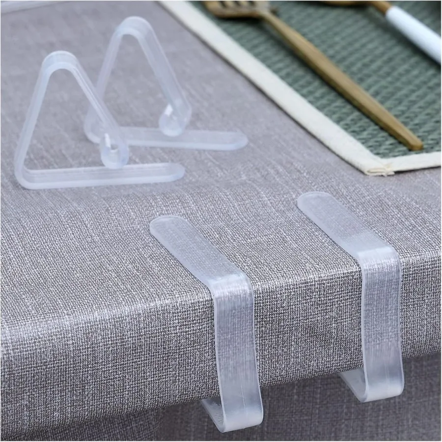 

16PCS Clear Plastic Tablecloth ClipsTransparent Clear Tablecloth Clips Plastic Table Cloth Hold Down Clips Table Cloth Holder f