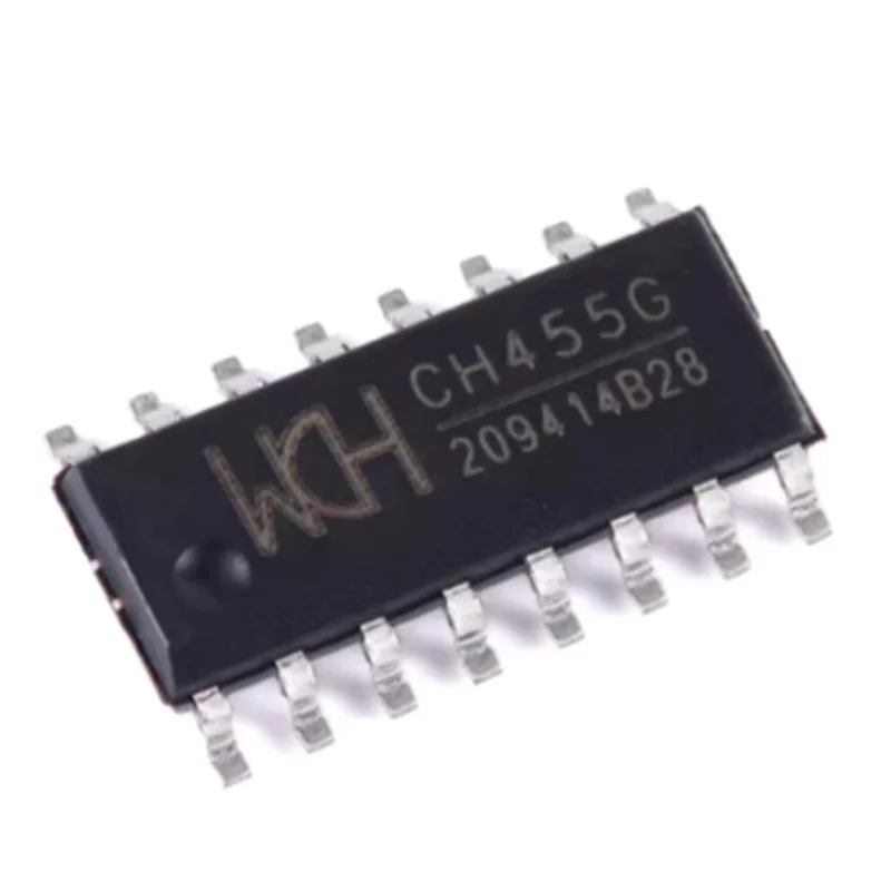 10Pcs New Original Ch455G Sop-16 Digital Tube Driver and Keyboard Control Chip