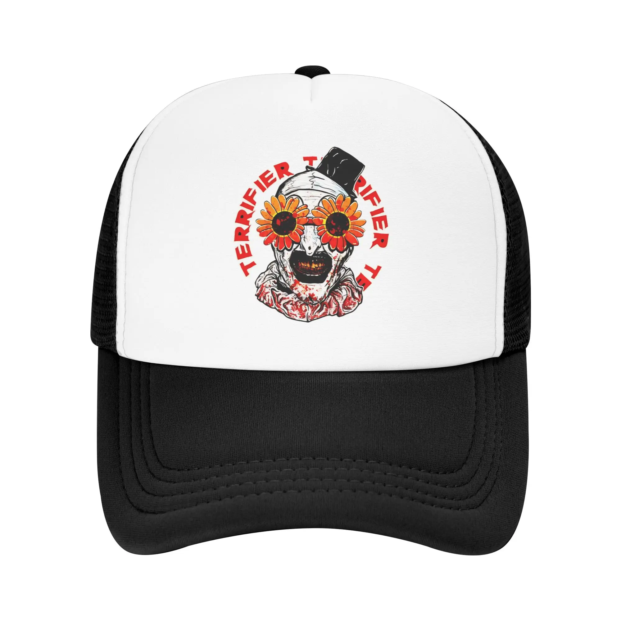 Schreckensbringer  Mesh Sun Hats Terrifier Female Male Print Trucker Hat Spring Casual Outdoor Sports Sun Visor Baseball Cap