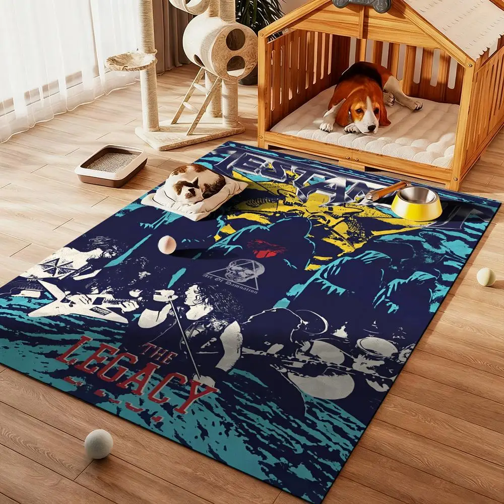 

T-Testament cool Rock Band Floor Mat Diatom Bath Mat Absorbent Quick Dry Non-Slip TPR Backing Soft Plush Draining Rugs