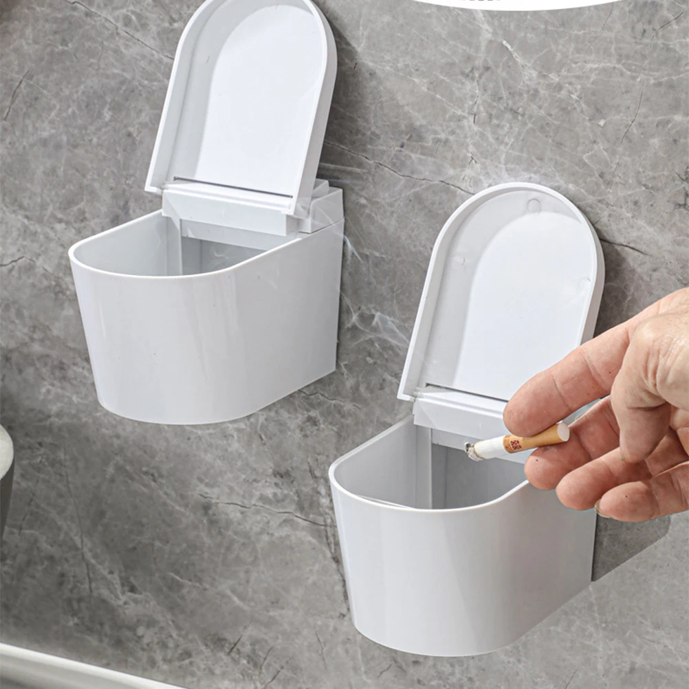 

Пепельница в форме унитаза с крышкой, пластиковая настенная пепельница для курильщика, подарок для ванной комнаты, мундштук, ветрозащитная крышка, домашний офис