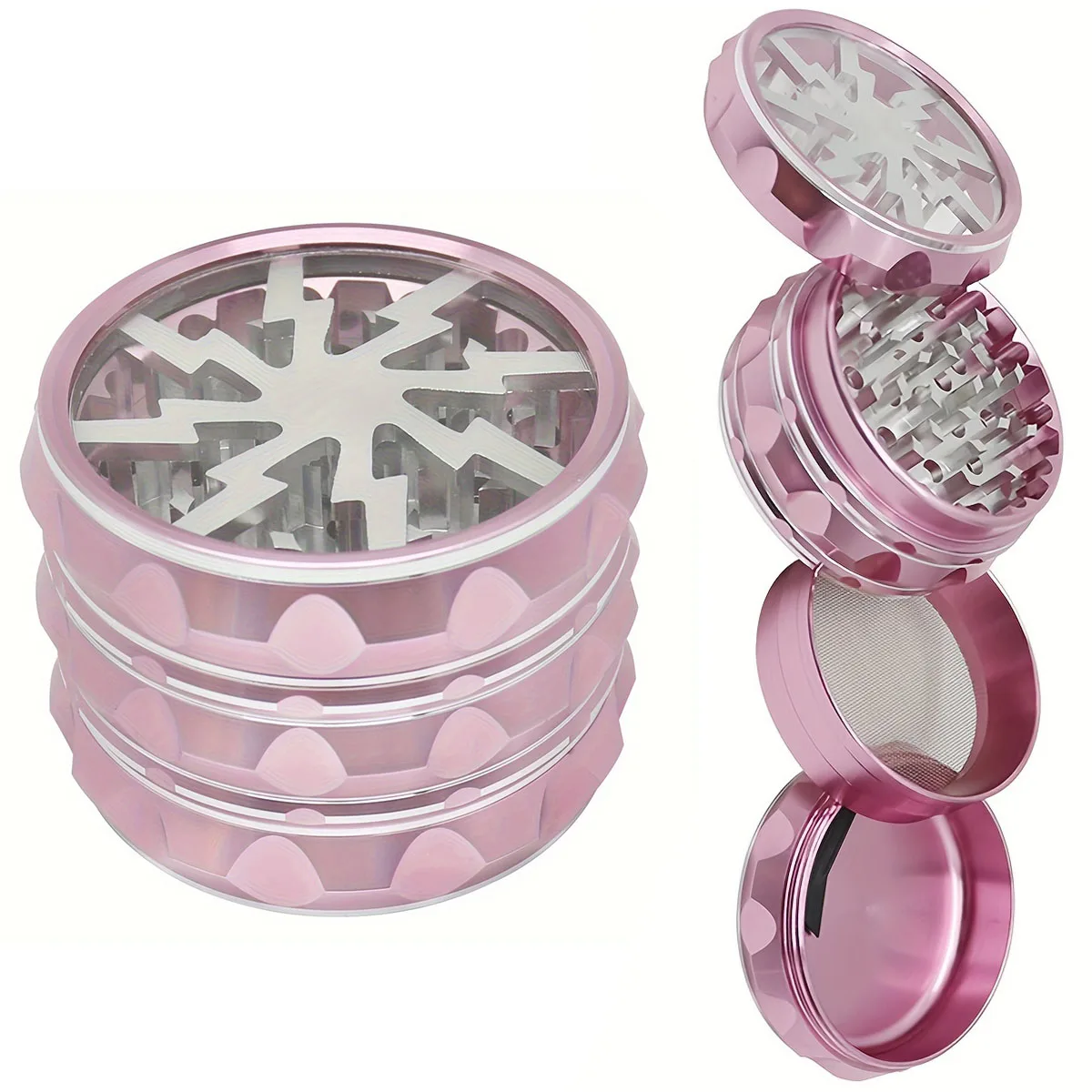 2.5 inch Grinder Kitchen Helper Spice Grinding (Pink) ,the Best Gift for Wives, Friends on Holidays,Saves Time and Effort