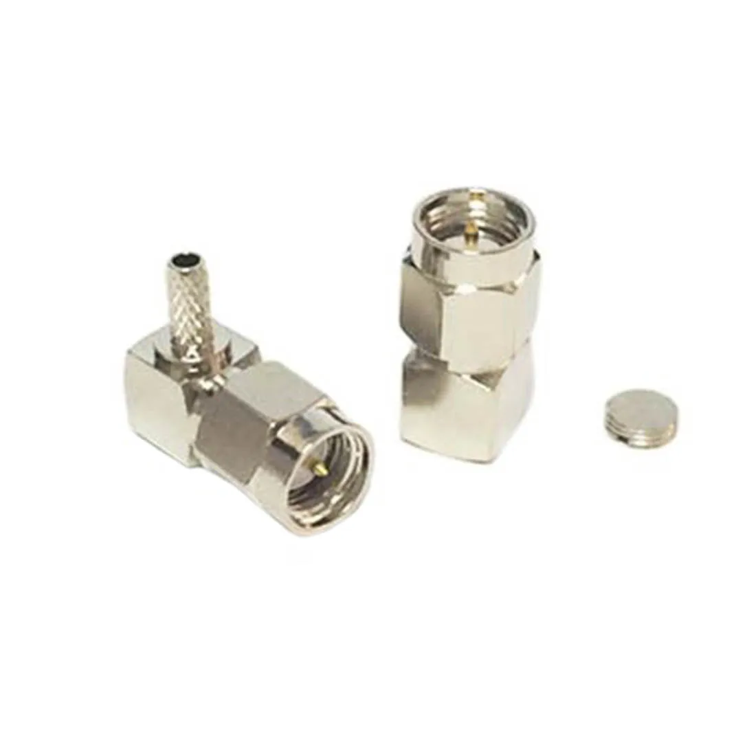 

1pc SMA Male Plug Connector Crimp for RG316 RG174 LMR100 Cable Right Angle Nickelplated Wholesale New