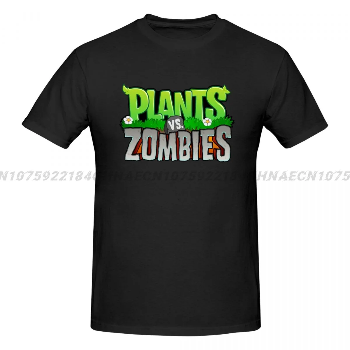 Plant vs Zombie Summer Outdoor High Street Style High Quality Men's Cotton T-Shirt Casual Fashion Men's Streetwear