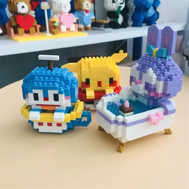 Magic Mini Blocks Cartoon Collection Bricks Micro Cup Anime Building Toy Juguetes Auction Figure Toy Kids Gift Girl Present 2100