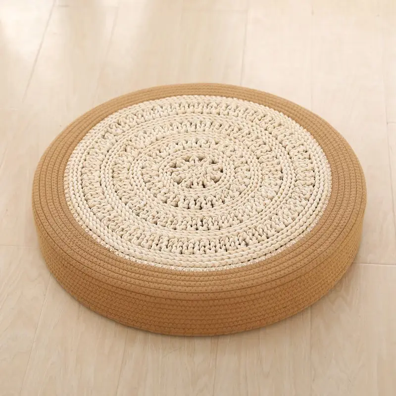 Linen Zabuton Cushion Tatami Floor Pouf for Meditation Zen Prayer Kneeler Natural Home Decor Non-Slip Floor Mat Pillow Multi-Use - Image 4