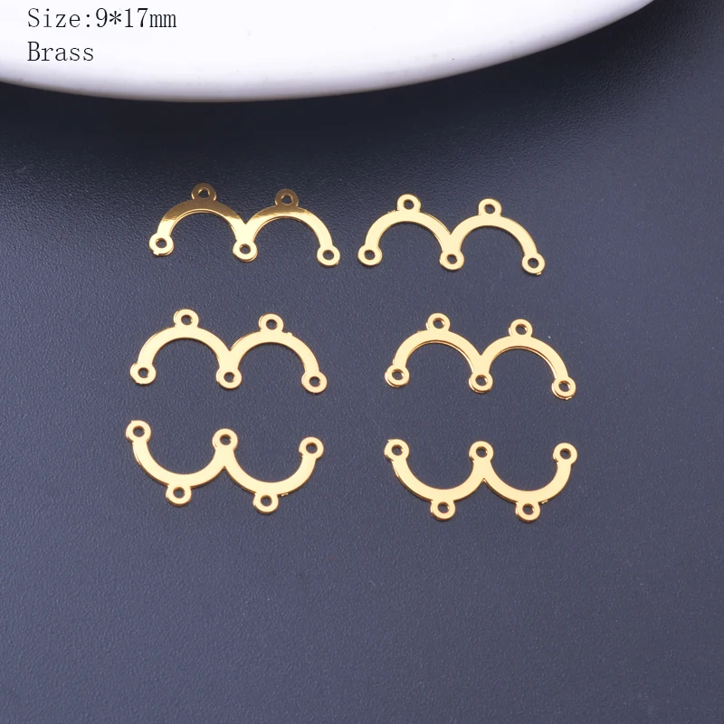 50 Stück AC13108 Edelstahl- und Messingverbinder mit 3, 5, 7 Löchern für Schmuck- und Ohrringzubehör – Detail 4