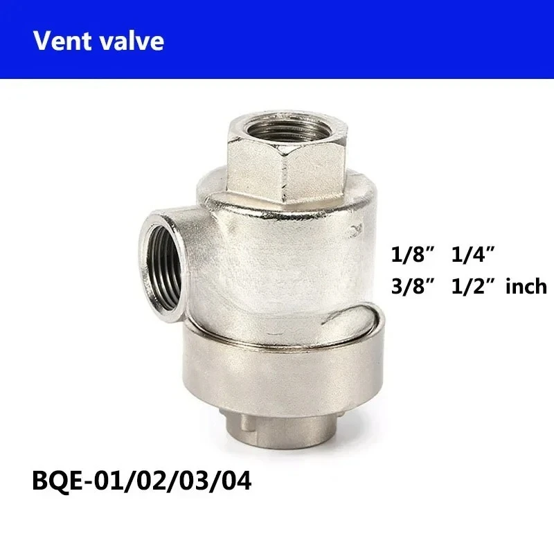 Series Quick Exhaust Valve Brass Pneumatic Fast Relief Valve BQE-01 BQE-02 BQE-03 BQE-04 1/8 1/4 3/8 1/2 Inch