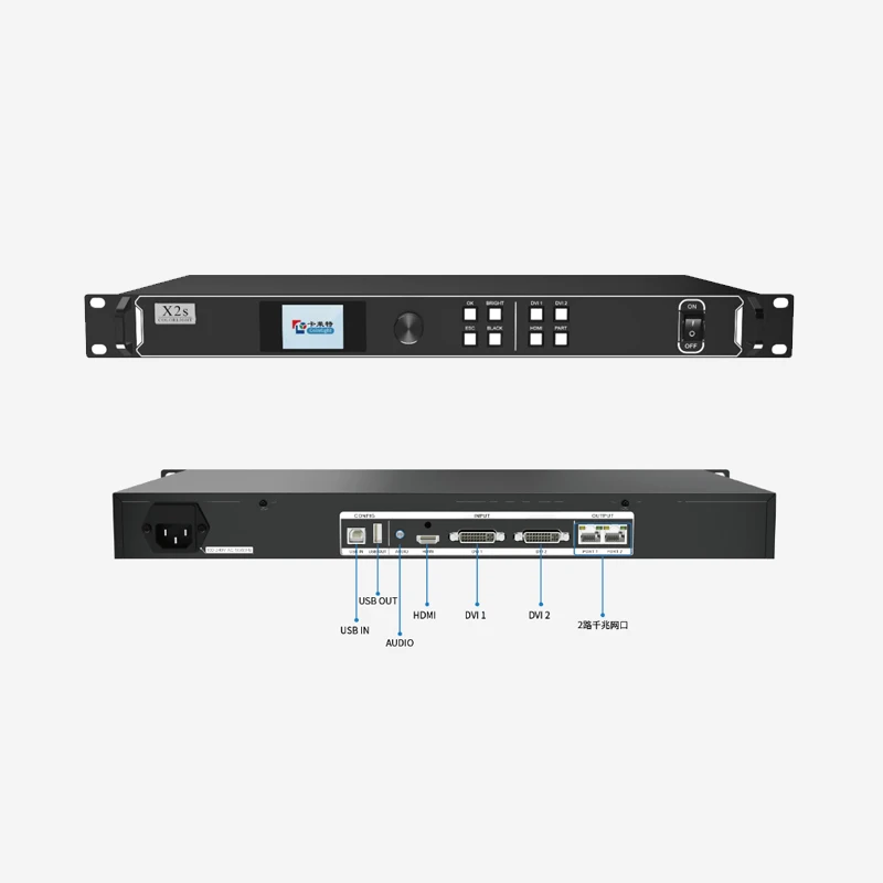 Colorlight X2S Video Processor ,1.3 Million Pixels Capacity,Support HDMI , DVI Interface