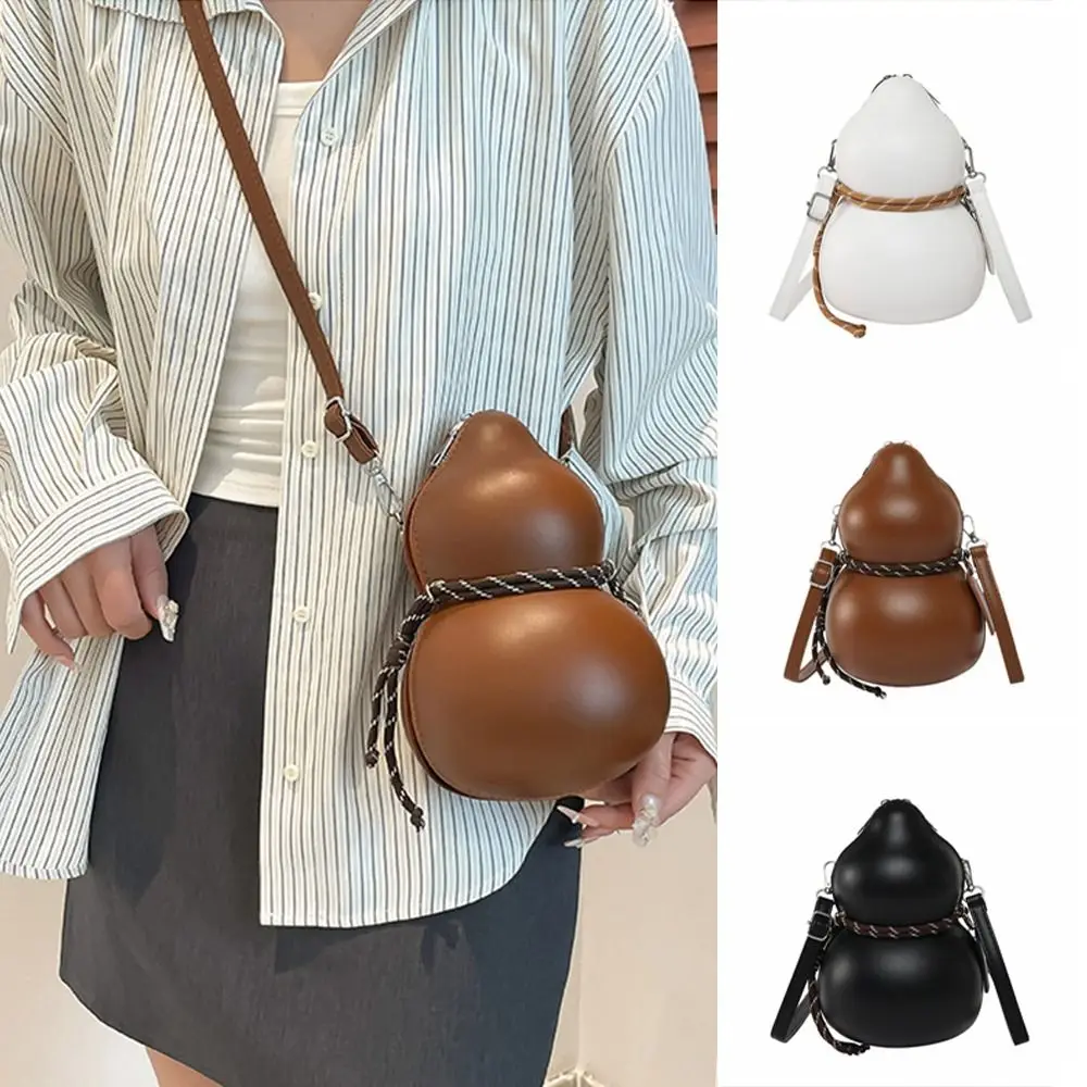 

New Designer Gourd Shoulder Bag Chinese Style Casual Cross Body Bag Leisure Tai Chi Gourd Zipper Bag Handbag