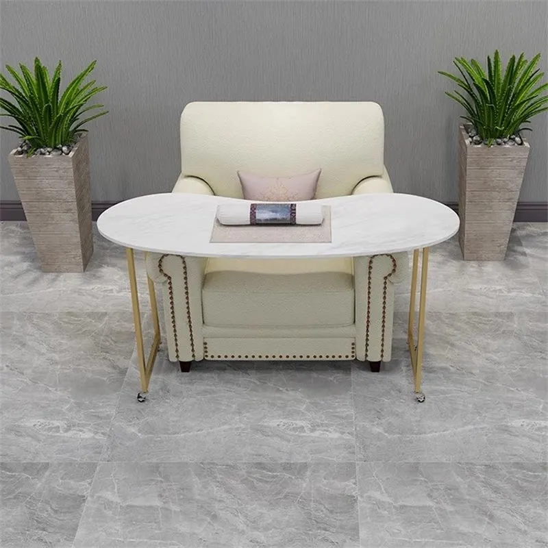single-tier Mobile manicure table, Japanese-style manicure sofa table with wheels, modern and minimalist design, sofa-style