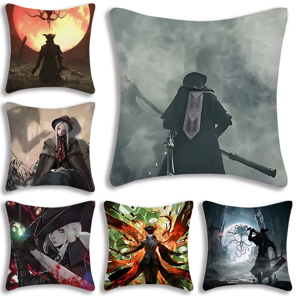 

Bloodborne Classic Game Pillow Covers Cartoon Sofa Decorative Home Double-sided Printing Short Plush Cute Cushion Cover