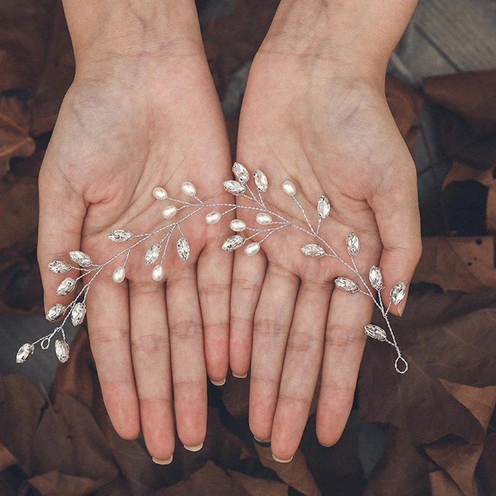 ديكور حجر الراين اللؤلؤ الشعر الكرمة للنساء الزفاف تصفيفة الشعر التبعي أنيقة رشيقة نظرة محسن لامعة