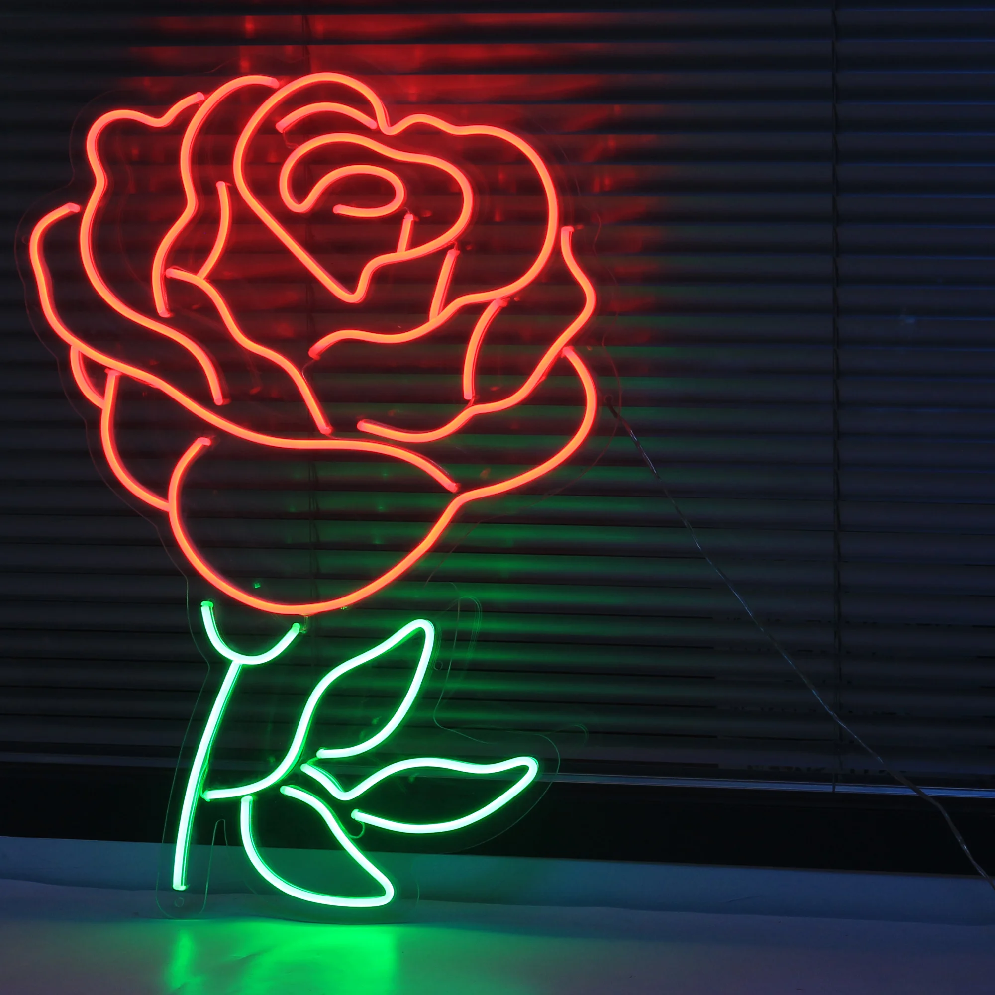 LED Neon Light Sign Lamp Rose Visual Neon Wall Lights Night Lamp for Room Holiday Party Decor Cool Birthday Christmas Gift