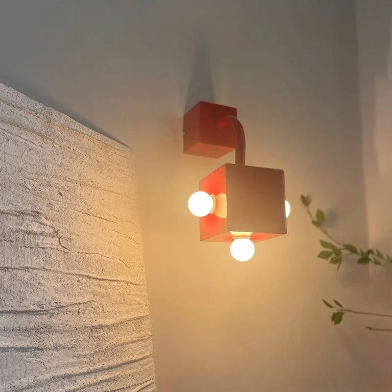 

Bedside wall lamp Bauhaus spaceage space age medieval red children's room