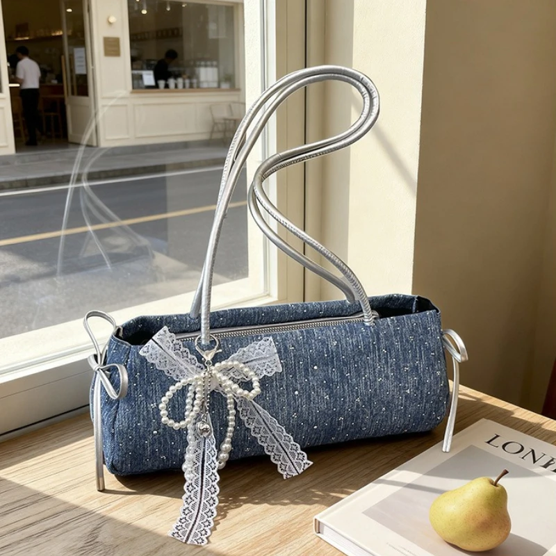 bolsas-de-ombro-da-moda-pequenas-pedras-brilhantes-laco-de-renda-com-pingente-de-perola-bolsa-tote-y2k-doce-elegante-para-bolsas-de-axila-femininas