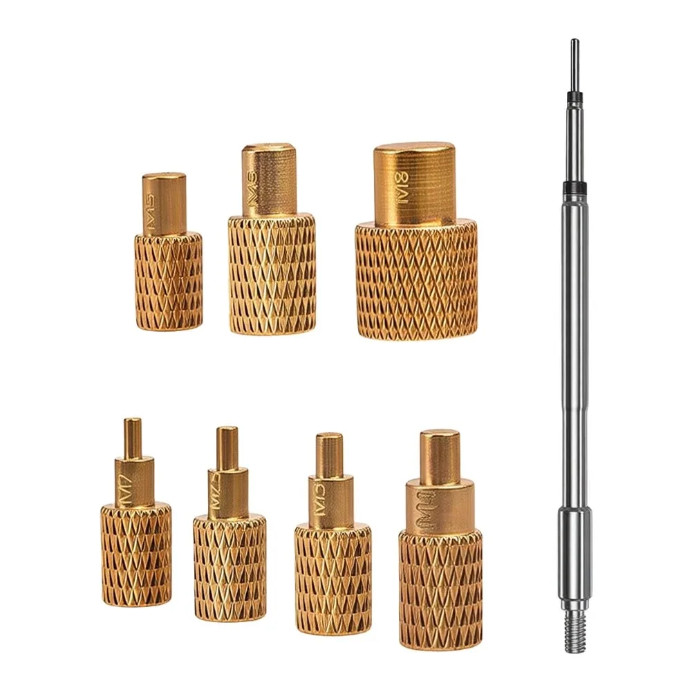 T245 Brass Hot Pressing Head Kit For M2 To M8 3D Printing Fast Heating Sturdy Design For Nut Insertion DIY Projects