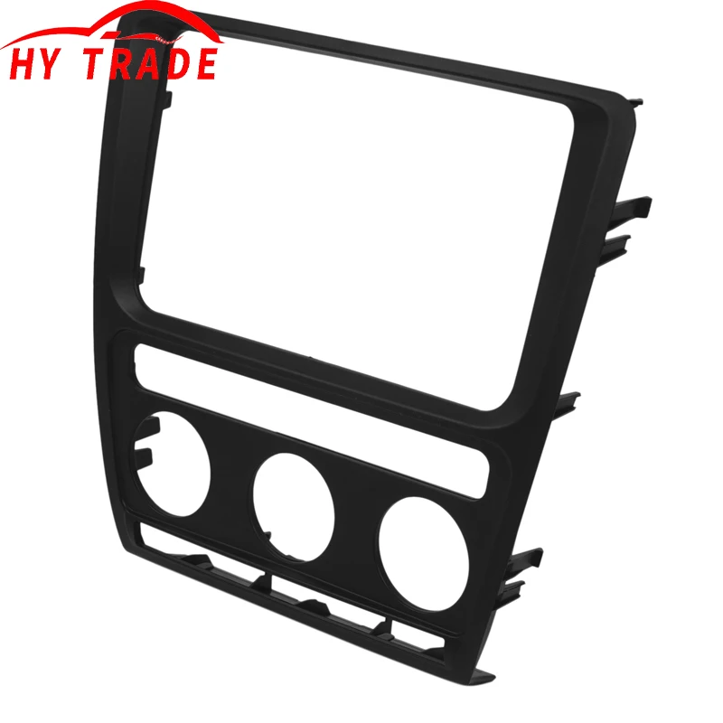 HY Car Radio Panel Dash Fascia Plate Frame For Skoda Octavia Automatic Aircon 2004-2010 Adio Dvd Stereo Cd Panel Interior Parts