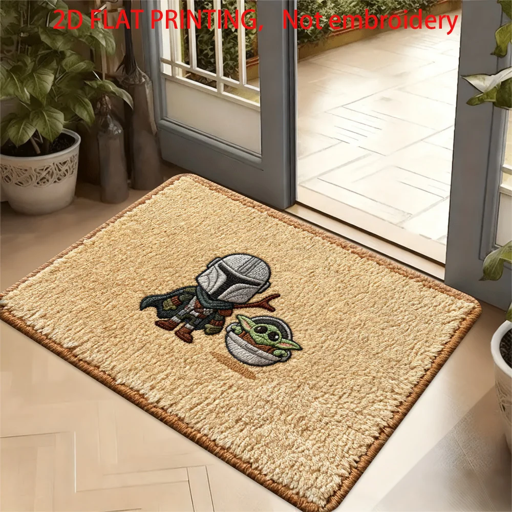 Tapete de poliéster com impressão plana 2D, tapete de boas-vindas de Star Wars, tapete antiderrapante para áreas externas, sala de estar, quarto, carro, 1 peça