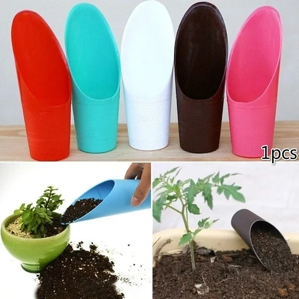 Plastic Enduring Bucket Shovel Potted Cultivation Cylinder Mini Plant Soil Spade Shovel Garden Tools Garden