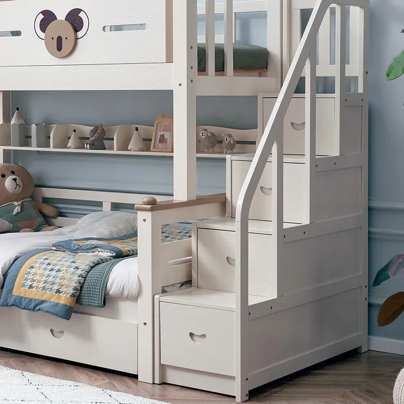 الأمهات الخشبية الصلبة للأطفال، أسرة عالية ومنخفضة، شقق صغيرة، البالغين العلوي والسفلي