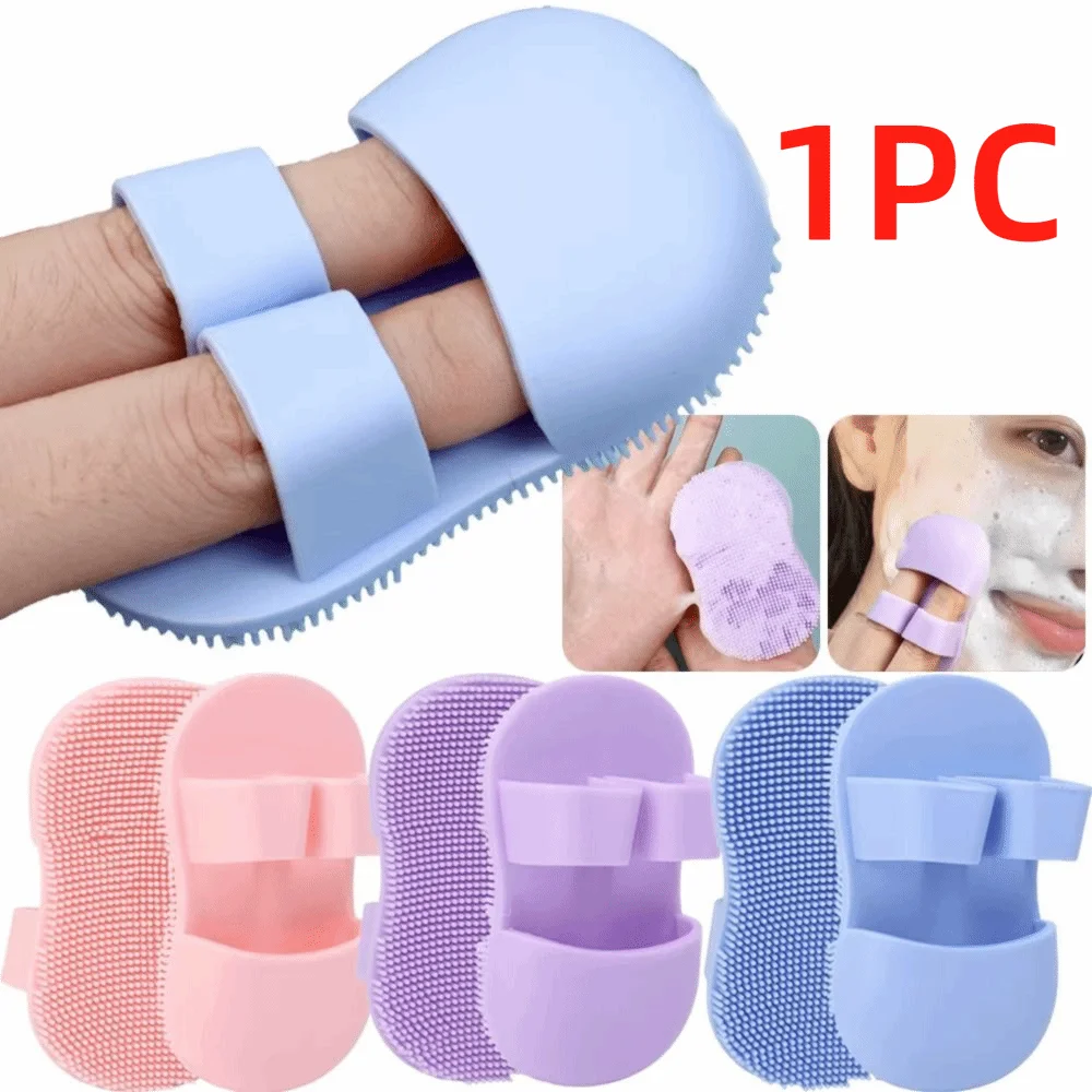 Mini Facial Cleansing Brush Soft Deep Cleaning Face Exfoliator Brush Multi-functional Silicone Blackhead Acne Cleansing Pad