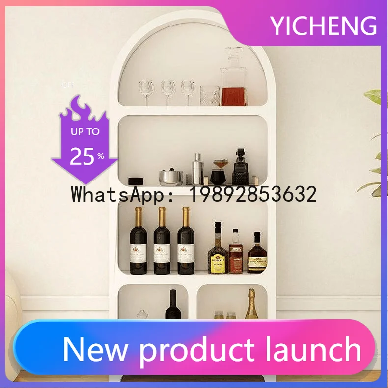 

QQ -*Cream wind living room white arched cave storage cabinet household display storage decorative cabinet