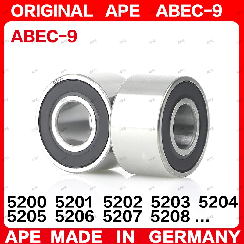1pcs Germany ape bearing 5200 5201 5202 5203 5204 5205 5206 5207 5208 5209 5210 angular contact bearing