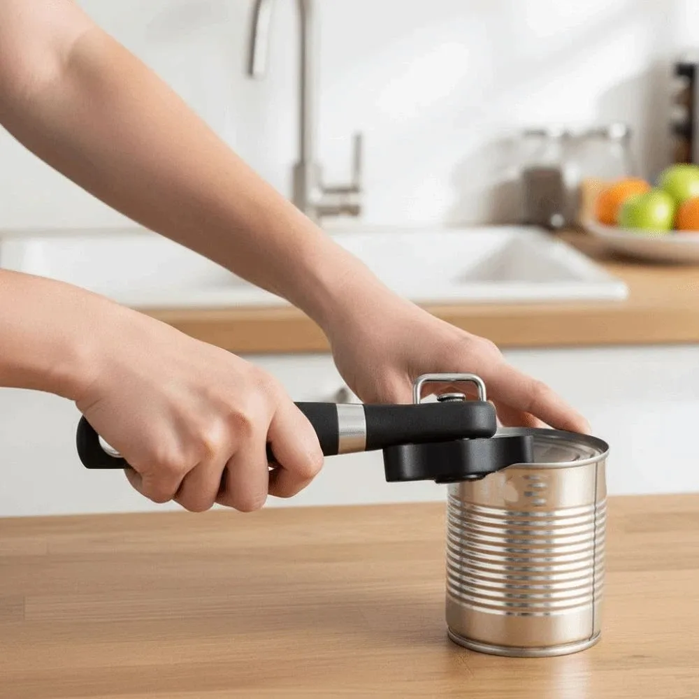 

Durable Effortless Can Opener Easy Grip Professional Manual Opener Household Handheld Jar Opener Home