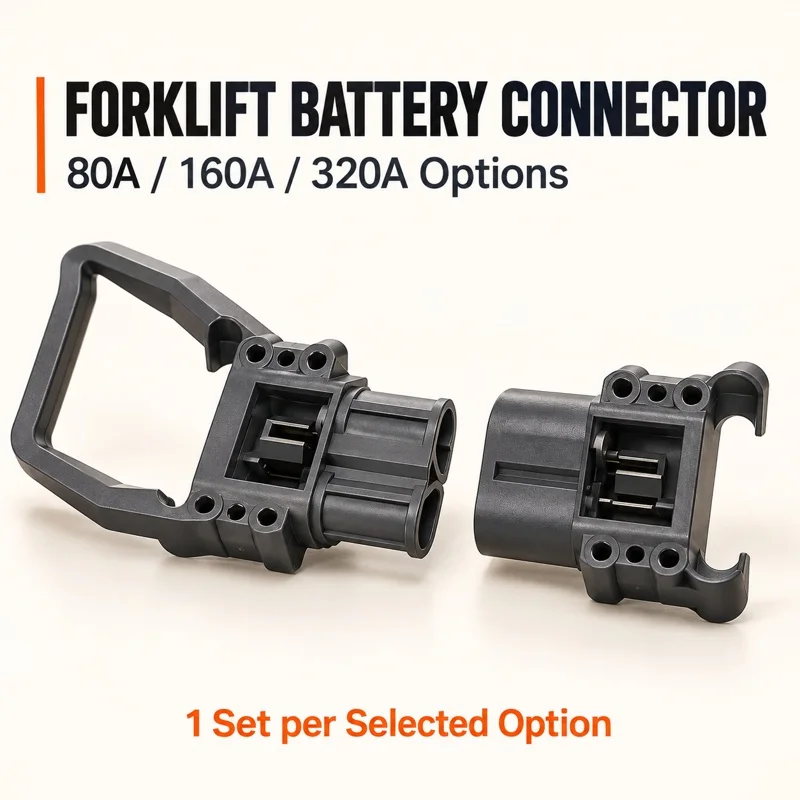 80A 160A 320A Forklift Battery Connector Male Female Charging Plug Socket Optional Auxiliary Contacts 1 Set