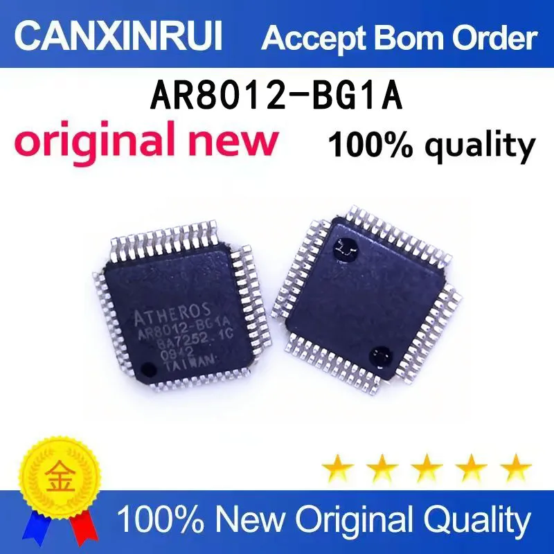 

(5 PCS) AR8012-BG1A QFP-48 AR8012-AG1E network card chip, brand new in stock