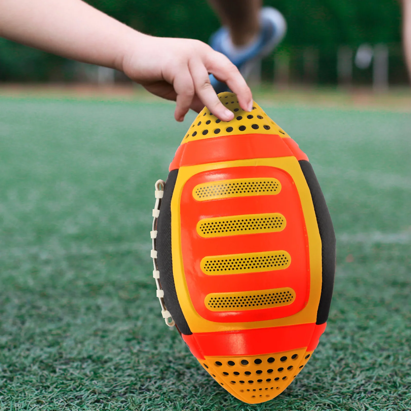 كرة الرجبي الاحترافية للتدريب على الرجبي من البولي يوريثان في الهواء الطلق لمرور الدقة وقوة الذراع في الهواء الطلق