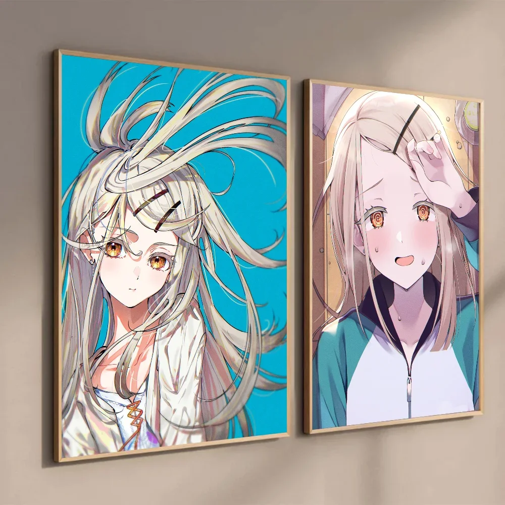 Shinosawa Hiro Game Gakuen Idolmaster Anime Girl Poster Self-adhesive Art Waterproof Paper Sticker Coffee House Room Wall Decor