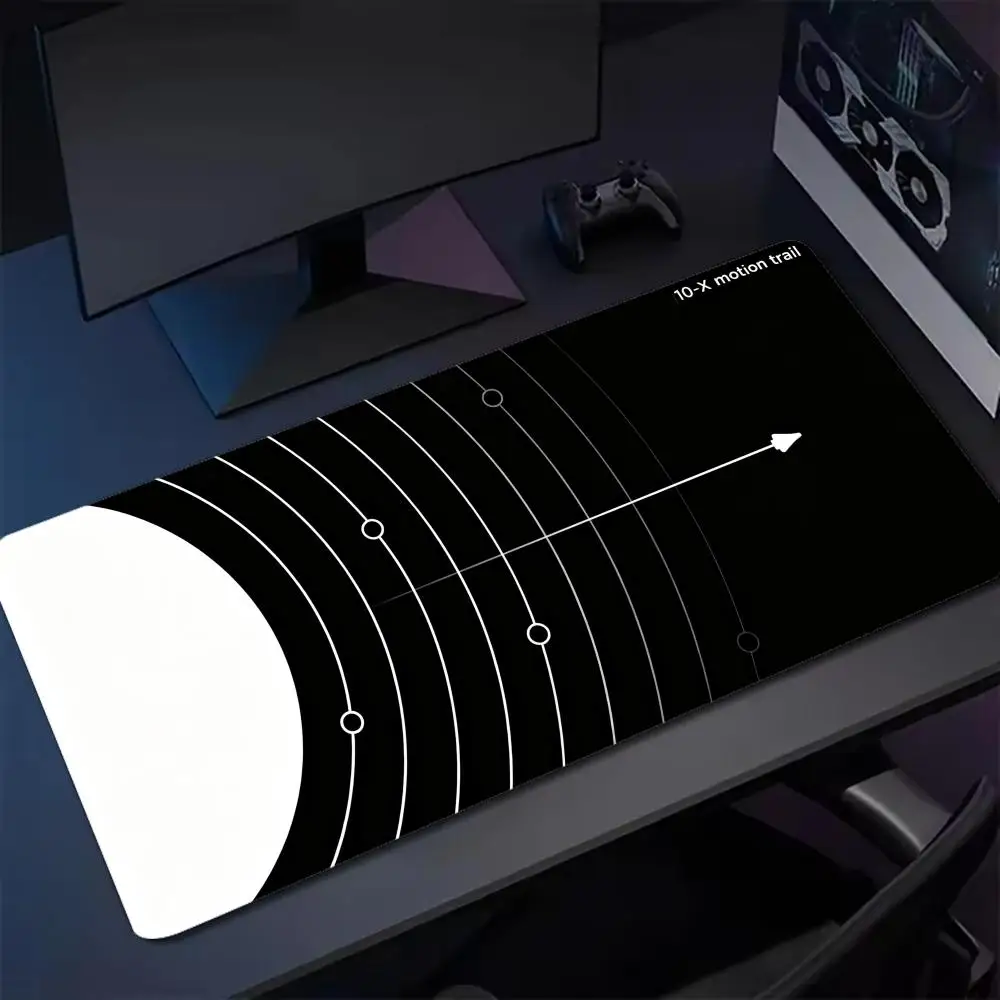 Large XXL Gaming Mouse Pad Lunar Mission Rocket Motion Trail Desk Mat Non-Slip Rubber Keyboard Mat PC Laptop Office Desk Pads