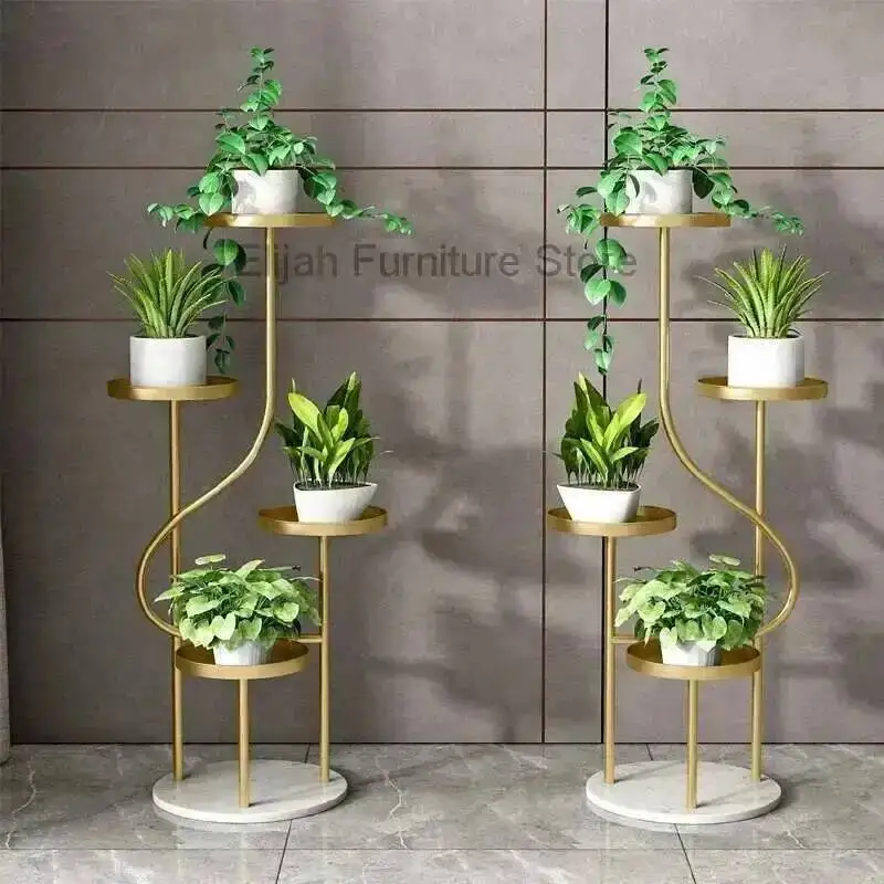 

Luxury Designer Modern Flower Rack Living Light Room Simple Plant Display Rack Wedding Decoration Unique Porte Plantes Furniture
