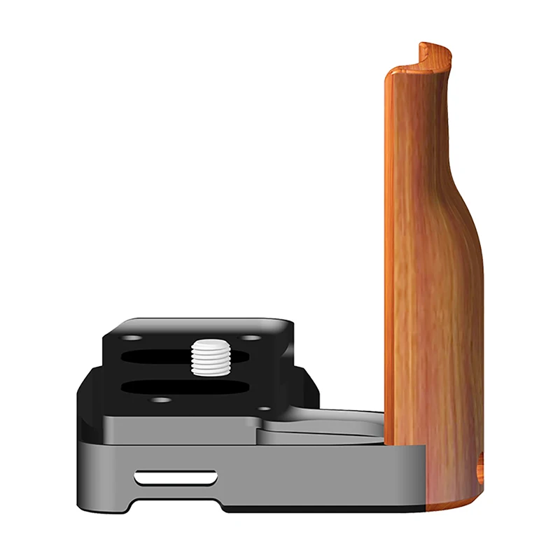 ZV-E10 II Halbkamera-Käfig Schnellwechselplatte L-Halterung Holzhandgriff für Sony ZVE10II SLR Arca-Swiss Stativ-Basisplattenhalterung – Detail 2