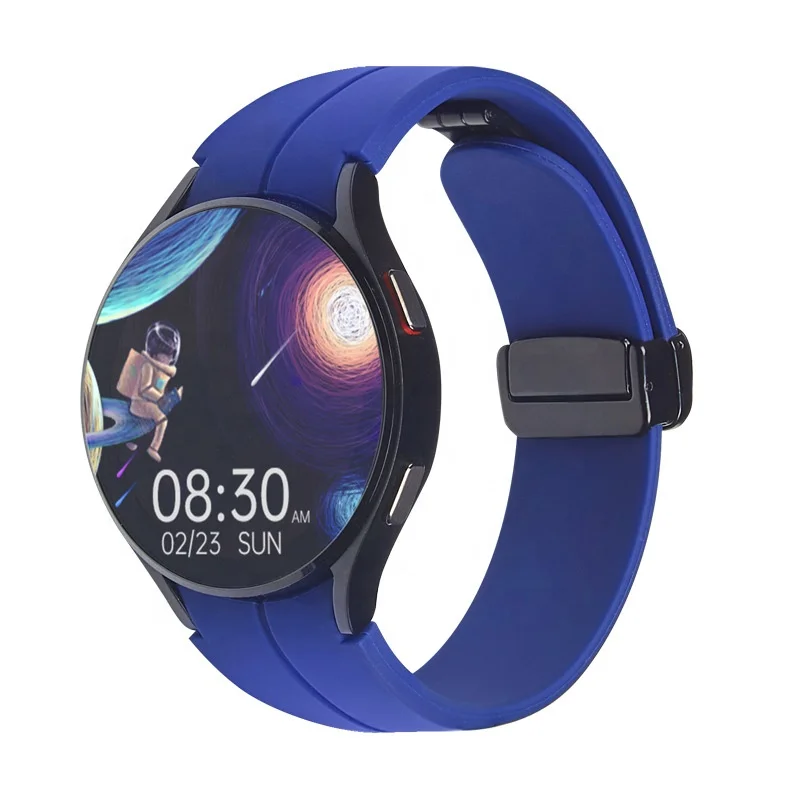 Novo Esporte Dobrável Ajustável Silicone magnético cinta Para Huawei watch 5 soft watch band 20 22MM