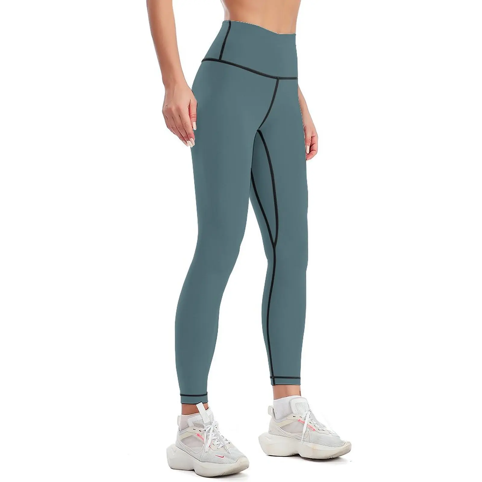 Deep Hydro blue solid colour Leggings push up fitness Women's pants for girls gym clothing Womens Leggings