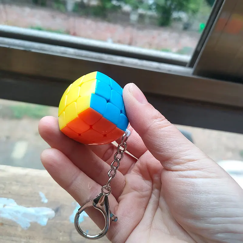 Mini porte-clés pendentif pain Cube lisse 3x3, jouet éducatif, Cubes magiques, Puzzle, cadeaux transfrontaliers pour vous et vos amis